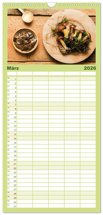 Köstliche Waldpilze (CALVENDO Familienplaner 2026)
