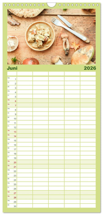 Köstliche Waldpilze (CALVENDO Familienplaner 2026)