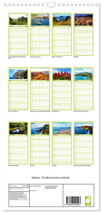 Madeira - Die Blumeninsel im Atlantik. (CALVENDO Familienplaner 2026)