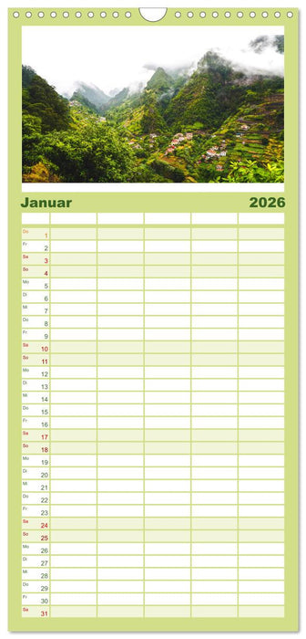 Madeira - Die Blumeninsel im Atlantik. (CALVENDO Familienplaner 2026)