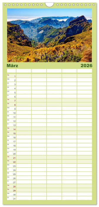 Madeira - Die Blumeninsel im Atlantik. (CALVENDO Familienplaner 2026)