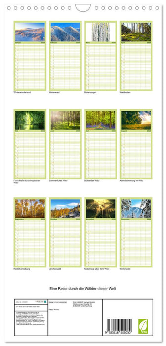 Eine Reise durch die Wälder dieser Welt (CALVENDO Familienplaner 2026)