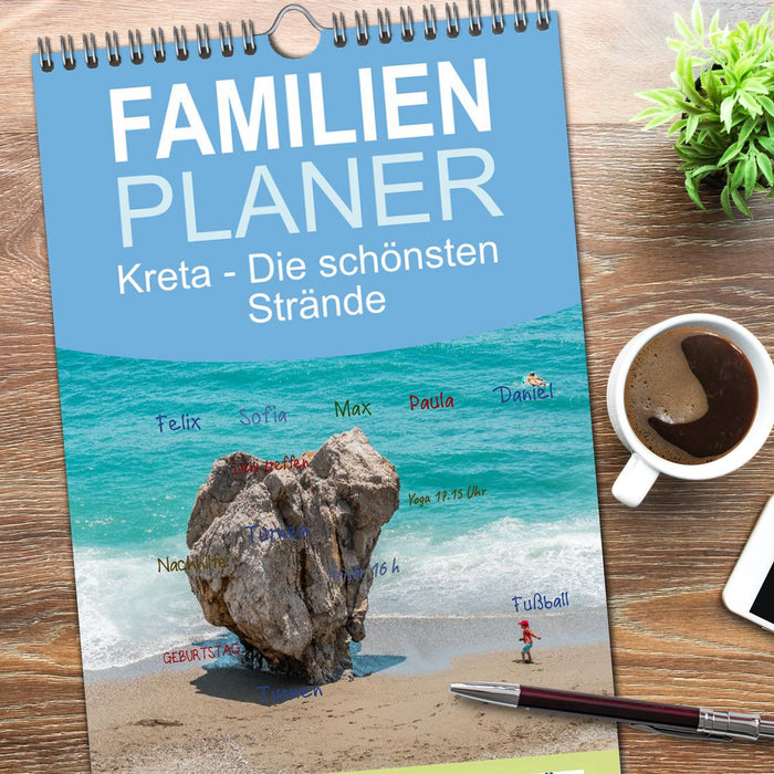 Kreta - Die schönsten Strände (CALVENDO Familienplaner 2026)