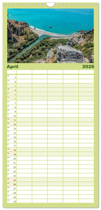 Kreta - Die schönsten Strände (CALVENDO Familienplaner 2026)