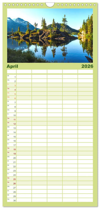 British Columbia - Faszination Kanada (CALVENDO Familienplaner 2026)