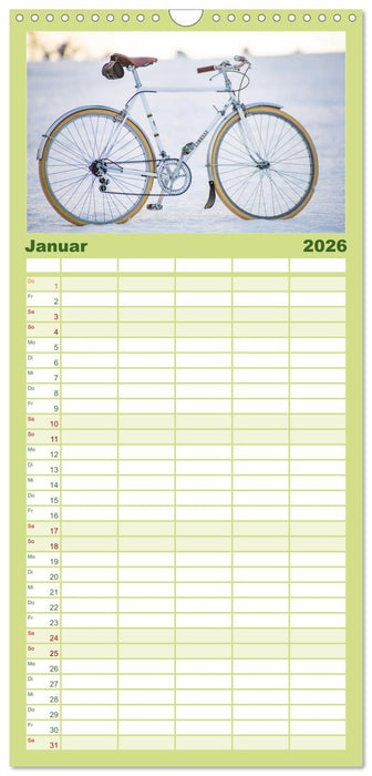 Stahlrenner - Rennrad-Klassiker aus Europa (CALVENDO Familienplaner 2026)