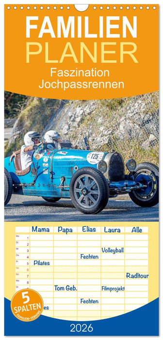 Faszination Jochpassrennen (CALVENDO Familienplaner 2026)