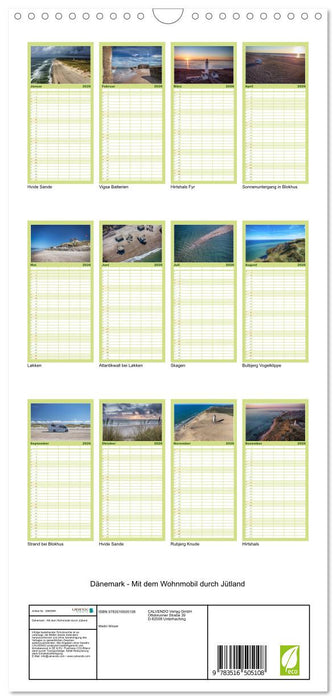 Dänemark - Mit dem Wohnmobil durch Jütland (CALVENDO Familienplaner 2026)