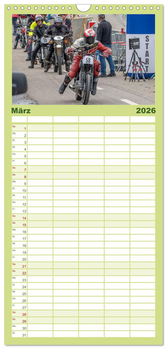 Motorräder am Jochpass (CALVENDO Familienplaner 2026)