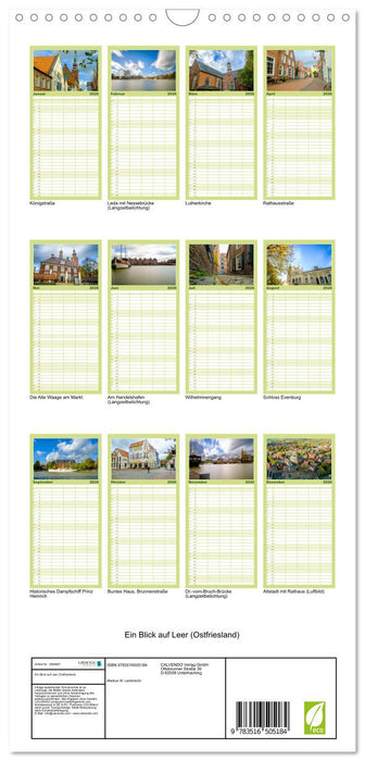 Ein Blick auf Leer (Ostfriesland) (CALVENDO Familienplaner 2026)