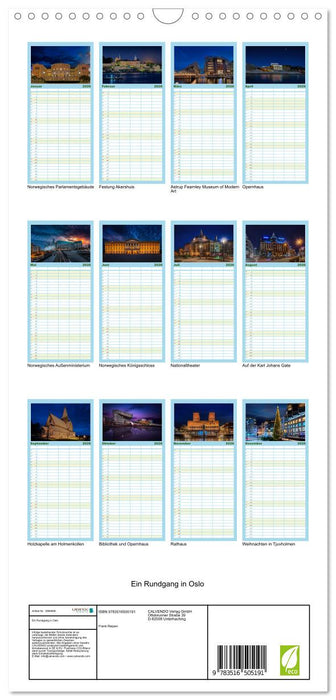 Ein Rundgang in Oslo (CALVENDO Familienplaner 2026)