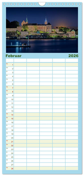 Ein Rundgang in Oslo (CALVENDO Familienplaner 2026)