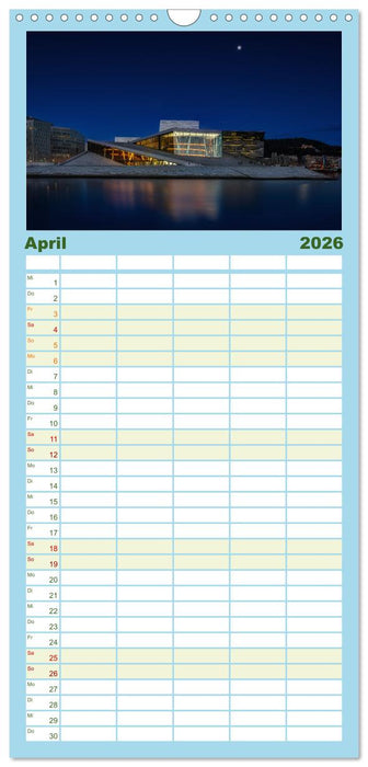 Ein Rundgang in Oslo (CALVENDO Familienplaner 2026)