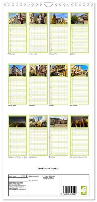 Ein Blick auf Wetzlar (CALVENDO Familienplaner 2026)