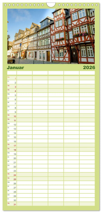 Ein Blick auf Wetzlar (CALVENDO Familienplaner 2026)