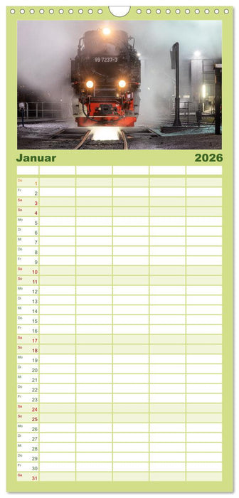 Ein ganzes Jahr unter Volldampf! (CALVENDO Familienplaner 2026)