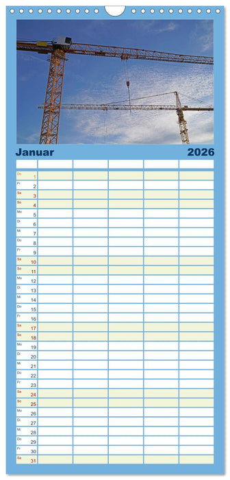 Faszination Kräne (CALVENDO Familienplaner 2026)