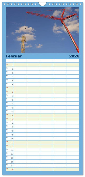 Faszination Kräne (CALVENDO Familienplaner 2026)