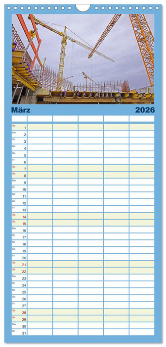 Faszination Kräne (CALVENDO Familienplaner 2026)