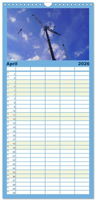 Faszination Kräne (CALVENDO Familienplaner 2026)