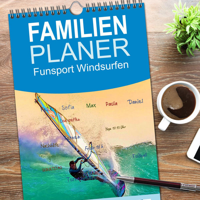 Funsport Windsurfen (CALVENDO Familienplaner 2026)