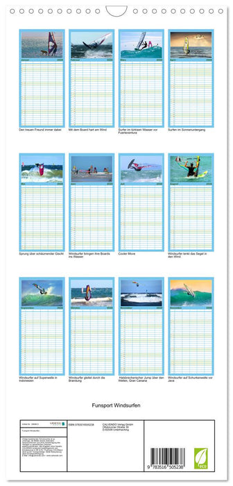 Funsport Windsurfen (CALVENDO Familienplaner 2026)