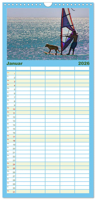 Funsport Windsurfen (CALVENDO Familienplaner 2026)