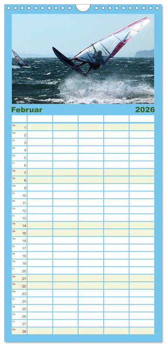 Funsport Windsurfen (CALVENDO Familienplaner 2026)