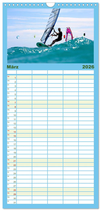 Funsport Windsurfen (CALVENDO Familienplaner 2026)