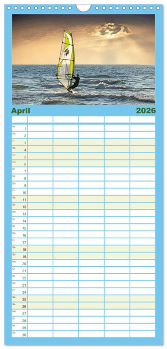 Funsport Windsurfen (CALVENDO Familienplaner 2026)