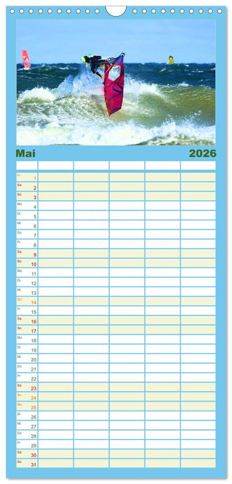 Funsport Windsurfen (CALVENDO Familienplaner 2026)