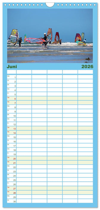 Funsport Windsurfen (CALVENDO Familienplaner 2026)