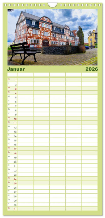 Ein Blick auf Herbstein (CALVENDO Familienplaner 2026)