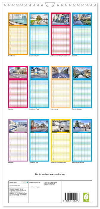Berlin, so bunt wie das Leben (CALVENDO Familienplaner 2026)