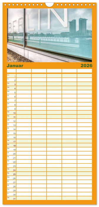 Berlin, so bunt wie das Leben (CALVENDO Familienplaner 2026)