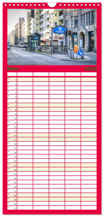 Berlin, so bunt wie das Leben (CALVENDO Familienplaner 2026)