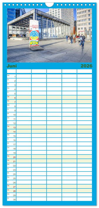 Berlin, so bunt wie das Leben (CALVENDO Familienplaner 2026)