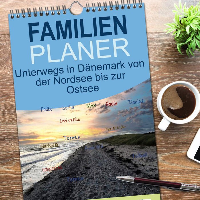 Unterwegs in Dänemark von der Nordsee bis zur Ostsee (CALVENDO Familienplaner 2026)