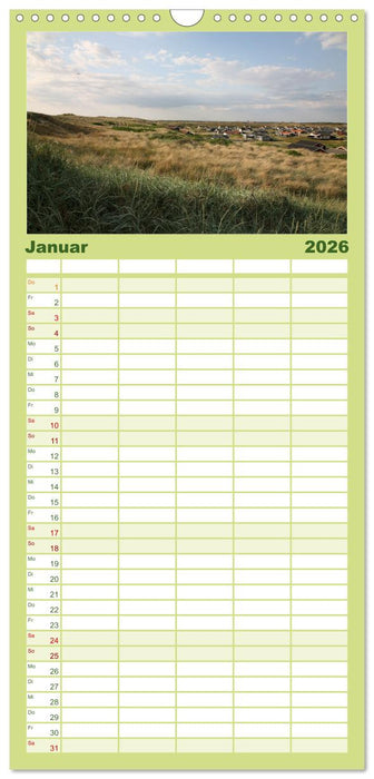 Unterwegs in Dänemark von der Nordsee bis zur Ostsee (CALVENDO Familienplaner 2026)