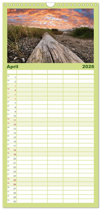 Unterwegs in Dänemark von der Nordsee bis zur Ostsee (CALVENDO Familienplaner 2026)