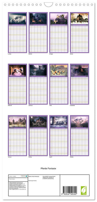 Pferde Fantasie (CALVENDO Familienplaner 2026)