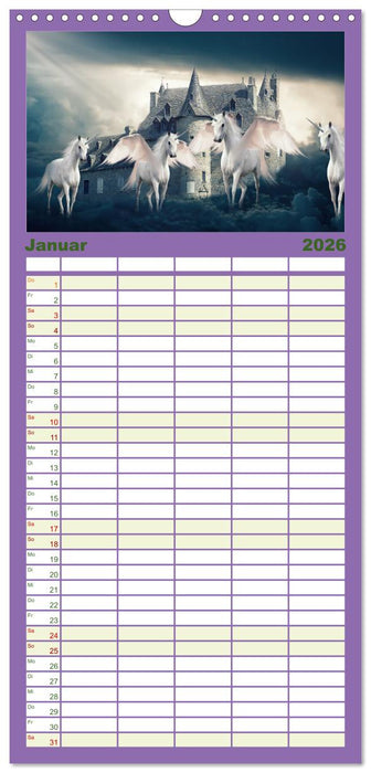 Pferde Fantasie (CALVENDO Familienplaner 2026)
