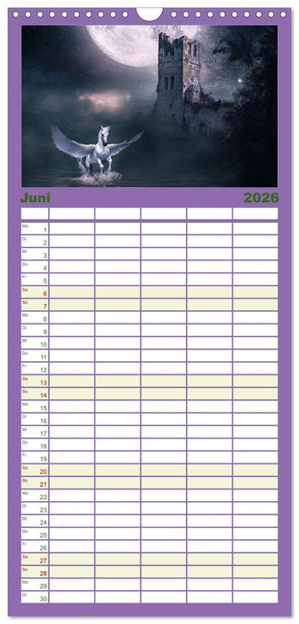 Pferde Fantasie (CALVENDO Familienplaner 2026)