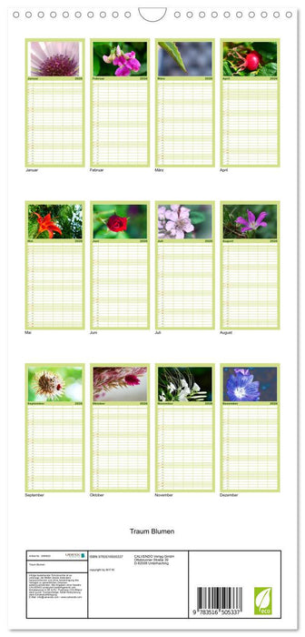 Traum Blumen (CALVENDO Familienplaner 2026)