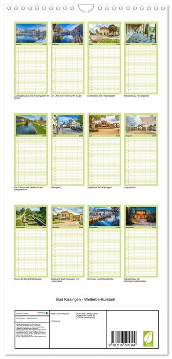 Bad Kissingen - Welterbe-Kurstadt (CALVENDO Familienplaner 2026)