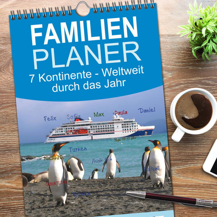 7 Kontinente - Weltweit durch das Jahr (CALVENDO Familienplaner 2026)