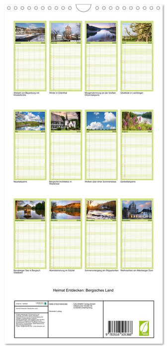 Heimat Entdecken: Bergisches Land (CALVENDO Familienplaner 2026)