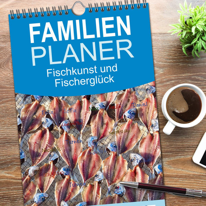Fischkunst und Fischerglück (CALVENDO Familienplaner 2026)