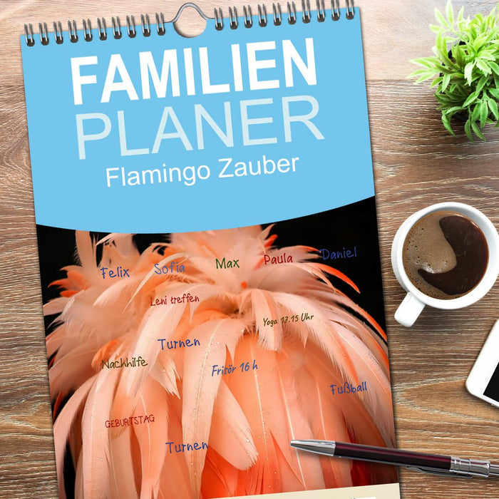 Flamingo Zauber (CALVENDO Familienplaner 2026)