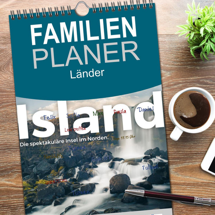 Island - Die spektakuläre Insel im Norden. (CALVENDO Familienplaner 2026)